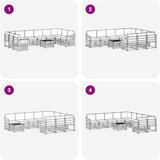  Set vanjskih sofa 8 pcs Bijela i Krem 59 x 59 x 37 cm Poliester | shoptok.hr
