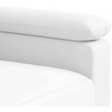  Set sofe 3 pcs Bijela Umjetna koža - Bijela 1-sjedalna + 2-sjedalna (120 cm) + 3-sjedalna | shoptok.hr