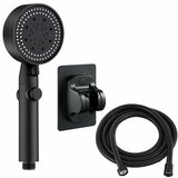 Tuš ročka EKO inox črna 5 funkcij + cev 150cm in nosilec | Shoptok.si