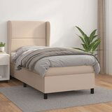  Box spring postelja z vzmetnico kapučino 100x200cm umetno usnje, (20727269) | Shoptok.si