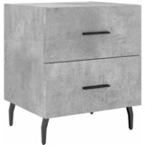  Noćni ormarići 2 kom boja betona 40x35x47,5cm konstruirano drvo | shoptok.hr
