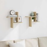  Zidne police 2 kom boja hrasta sonome 38 x 12 x 38 cm drvene | shoptok.hr