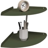  Lebdeća polica s policom 2 pcs Maslinasto zelena 30 x 30 x 2 cm - Maslinovo zelena 30 cm 2 | shoptok.hr