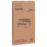  Vrtni set miza + 2 klopi, 120 cm, Črna | Shoptok.si