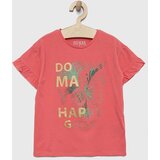 Guess Otroška kratka majica roza barva | Shoptok.si