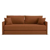 Sklopiva sofa od šenila boja terakote 209 cm Shannon –