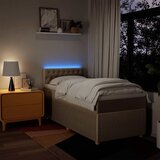  Krevet s oprugama i madracem krem 100 x 200 cm od tkanine | shoptok.hr