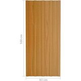 Krovni paneli 36 kom od pocinčanog čelika boja drva 100 x 45 cm | shoptok.hr