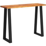 Maison Chic konzolna miza - miza ob steni z naravnim robom 110x35x80 cm trden akacijev les, (21786516) Cene
