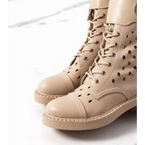 Gemre Beige perforated ankle boots Finlay | Shoptok.si