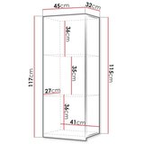  Zidni ormarić CALABRINI 117x45 cm beo | Eponuda.com