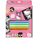 Hello Kitty and Friends set za bojanje bar&amp;scaron;unastih slika, 10 motiva i 6 flomastera Slike