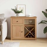 vidaXL Komoda s predalom Panama 93x40x80 cm trdna borovina | Shoptok.si