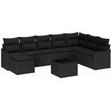  Sjedeća garnitura za vrt 9 kom. Crna poliratan 287,5 x 177,5 x 69 cm | Shoptok.si