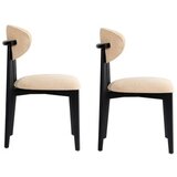 Hanah home stolica lionte - beige, black beigeblack chair set (2 pieces) | ePonuda.com