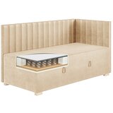 Ghado Bež kutni dječji krevet s prostorom za odlaganje s madracem 90x200 cm Snugi - | shoptok.hr