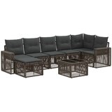 vidaXL Vrtna sedežna garnitura 8 pcs Siva in temno siva poli ratan, (5000270987) | Shoptok.si