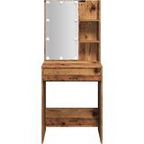  Toaletni stolić s LED svjetlima boja staro drvo 60x40x140 cm | shoptok.hr