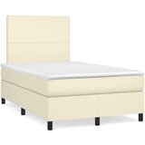  s oprugama i madracem krem 120x200 cm od umjetne kože | shoptok.hr