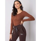 RUE PARIS Blouse-RV-BZ-6065.80P-dark brown | Shoptok.si