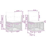  Sjedeća garnitura za vrt 6 kom. 6-Broj sjedala Bež poliratan - Bež | shoptok.hr