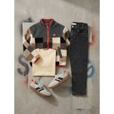 Sinsay Lagani Sherpa Fleece Jakna s Kockastim Uzorkom | shoptok.hr