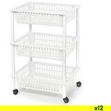 Kolica za Povrće Tontarelli Mito 3 Plastika Bijela 40 x 29 x 62 cm (12 kom.) | shoptok.hr