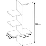 Premium Living notranja razdelitev sizilia, bela, 4 police | Shoptok.si