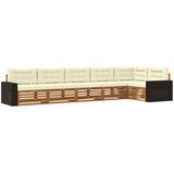 Set vanjskih sofa 6 pcs Prirodna i krem 402 x 172,5 x 73 cm | shoptok.hr