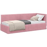  Kutni okvir kreveta Ružičasta 80 cm x 200 cm Baršun | shoptok.hr