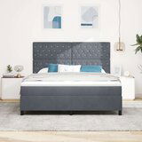 Box Spring Krevet s Madracem Tamno Siva Super King Baršun | shoptok.hr