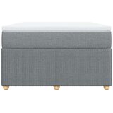 vidaXL Boxspring postelja z vzmetnico svetlo siva 120x190 cm blago | Shoptok.si