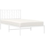 Metalni okvir za krevet s uzglavljem bijeli 100x190 cm | shoptok.hr