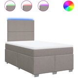 vidaXL Box spring postelja z vzmetnico taupe 120x200 cm blago, (21321086) Cene