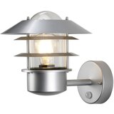 Elstead Lighting Elstead Helsingor Zunanja svetilka z 1 lučjo, srebrna, s PIR senzorjem gibanja, IP44, E27, (22100112) | Shoptok.si