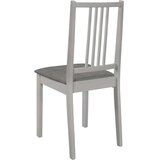 vidaXL Jedilni stoli z blazinami 4 kosi trden les sivi | Shoptok.si