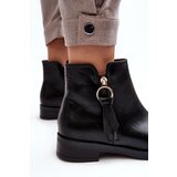 EVENTO Women's Leather Flat Boots Black Vasica | ePonuda.com