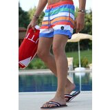Madmext Swim Shorts - Blue - Color block Cene