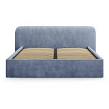 Micadoni Tamno plavi tapecirani bračni krevet s prostorom za odlaganje s podnicom 140x200 cm Elizabeth – | shoptok.hr