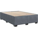 vidaXL Box spring postelja z vzmetnico temno siva 140x200 cm žamet | Shoptok.si
