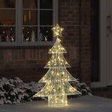  Božićno drvce s 100 LED svjetlima Topla bijela 120 cm Akril | shoptok.hr