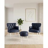 Atelier Del Sofa Az-2Rom-Byz set od 2 fotelje i taburea, tamnoplava Cene