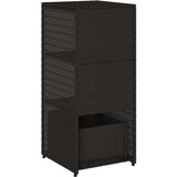  Vrtni ormarić za pohranu crni 50 x 55 x 115 cm od poliratana | shoptok.hr