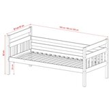  Drveni dječji krevet Dawid - sivi - 200x90 cm - Bez ladice | shoptok.hr