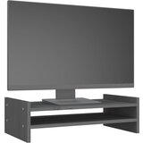  Stalak za monitor sivi 50 x 27 x 15 cm od masivne borovine | shoptok.hr