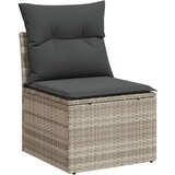  8-delni set vrtnih kavčev z blazinami svetlo sivi poli ratan, (22091166) | Shoptok.si