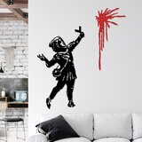 Opviq zidna dekoracija Banksy Metal 09, 48x83 cm & 30x62 cm, 1.5 mm, Crna | ePonuda.com