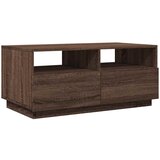  Stolić za kavu s LED svjetlima smeđi hrast 90x49x40 cm | shoptok.hr