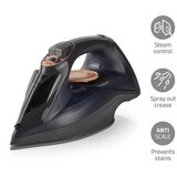 Nedis IRON1000 - Pegla na paru 2200W/230V crna | Eponuda.com