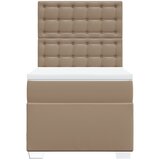  s oprugama i madrac cappuccino 100x200cm od umjetne kože | shoptok.hr